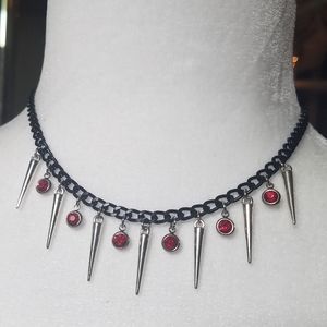 Red rhinestone choker